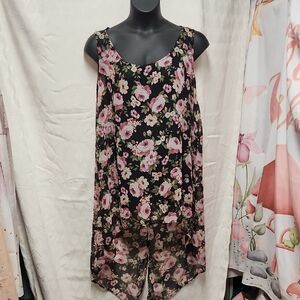 No Tags Torrid Sheer Hi Low Sleeveless Tunic Floral